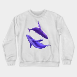 Love Dance of Whales Violets Crewneck Sweatshirt